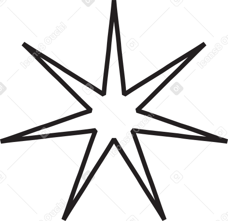 Многоконечная звезда в PNG, SVG
