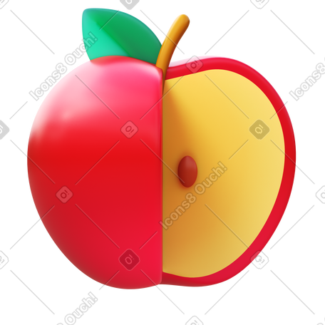 3D apple PNG, SVG