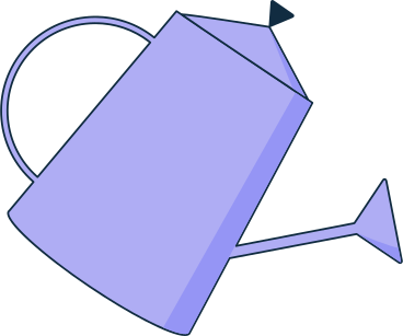 lilac iron watering can PNG, SVG