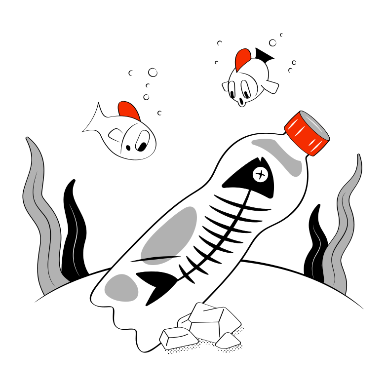 Environmental problems Clipart illustration in PNG, SVG