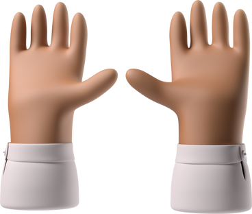 Mani di pelle marrone alzate PNG, SVG