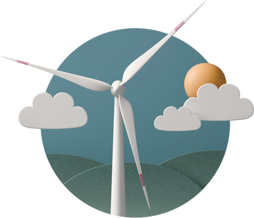 Wind turbine eco technology PNG, SVG