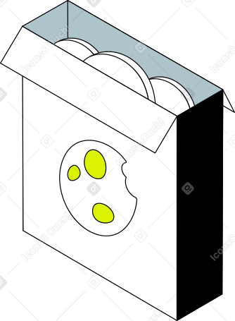 cookie box Illustration in PNG, SVG