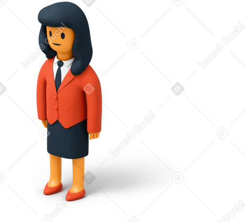 3D Office woman PNG, SVG