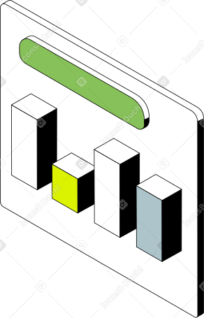 graph with indicators Illustration in PNG, SVG