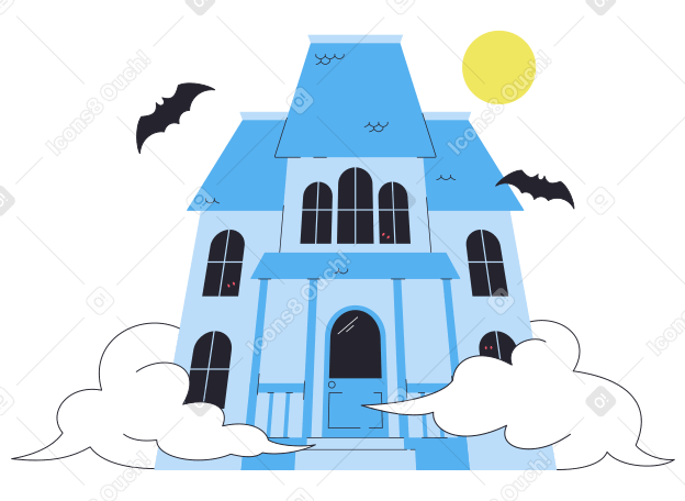 Дом с привидениями в PNG, SVG