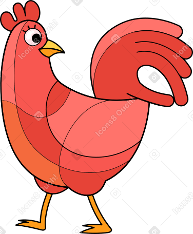 rooster Illustration in PNG, SVG