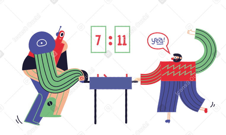 Table hockey Illustration in PNG, SVG