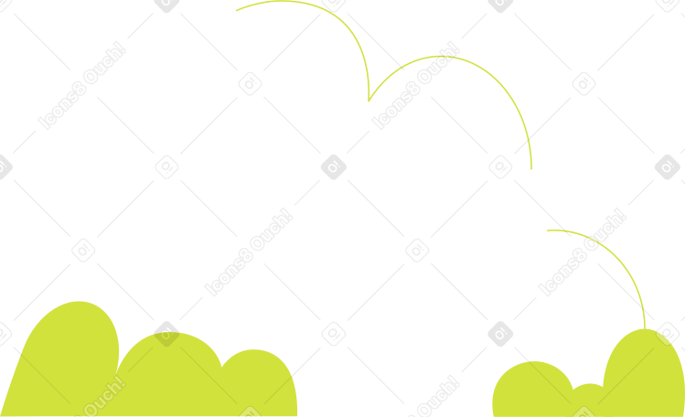 green bushes for the background Illustration in PNG, SVG