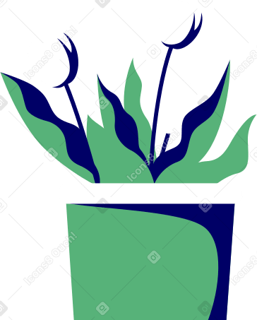 flowers in a pot Illustration in PNG, SVG