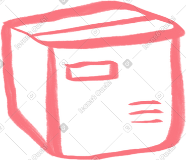 Pink box with adress PNG, SVG