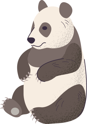 panda bear PNG, SVG