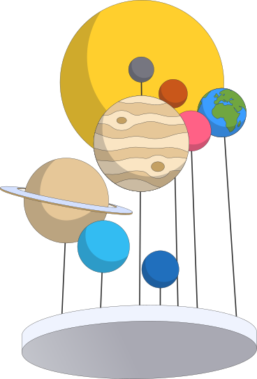 model of the solar system PNG, SVG