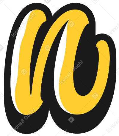 lowercase letter n Illustration in PNG, SVG