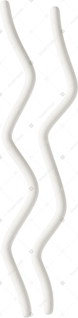 3D long zigzag line PNG, SVG