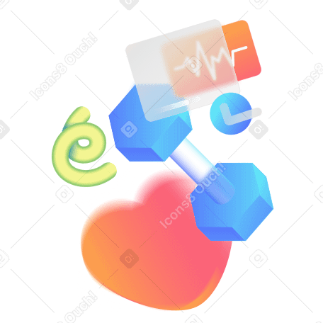 Fitness cardio for healthy heart PNG, SVG