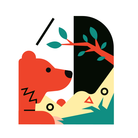 Bear Illustration in PNG, SVG