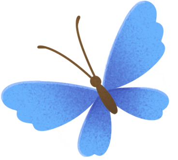 Blue butterfly PNG, SVG