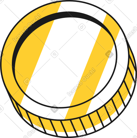 yellow round yellow coin with highlights PNG, SVG