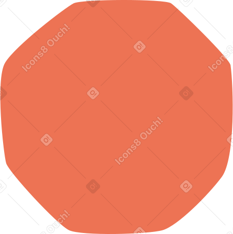 orange octagon Illustration in PNG, SVG