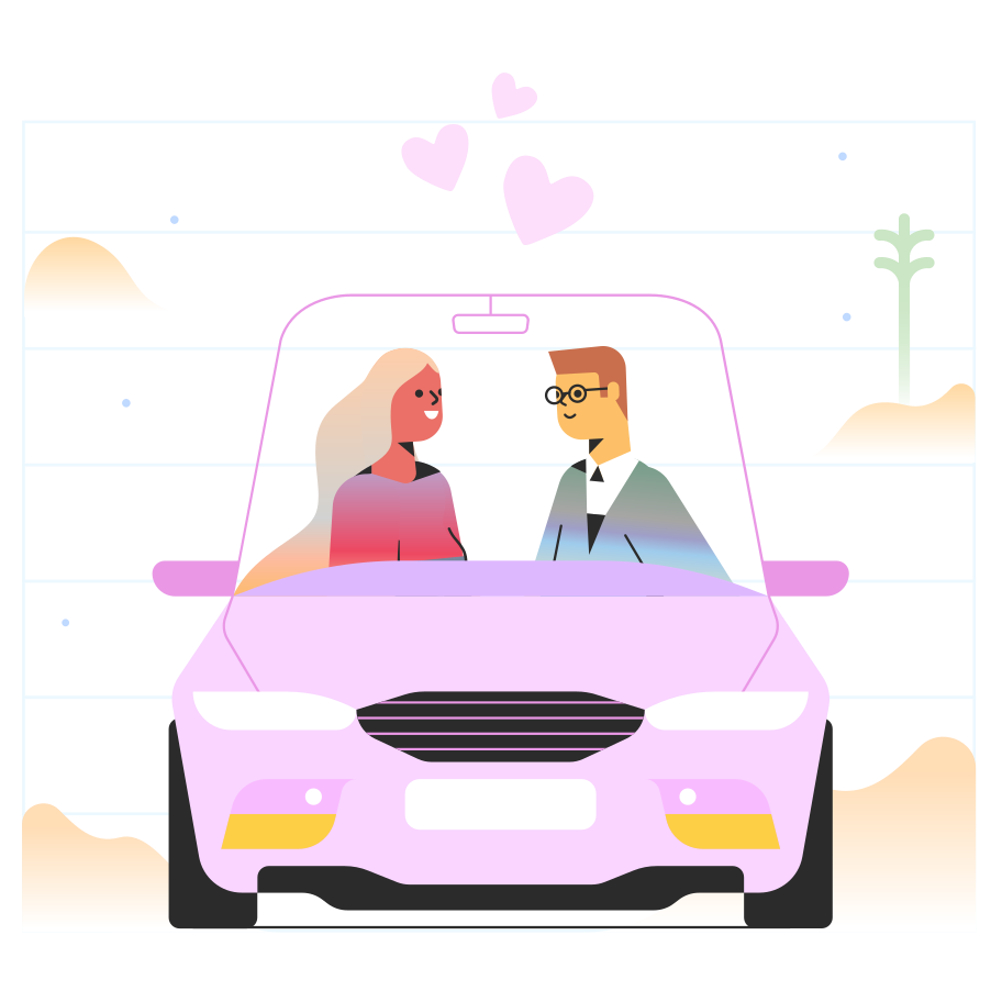 Love story Illustration in PNG, SVG