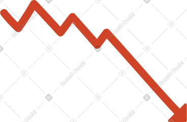 Graph arrow down PNG, SVG