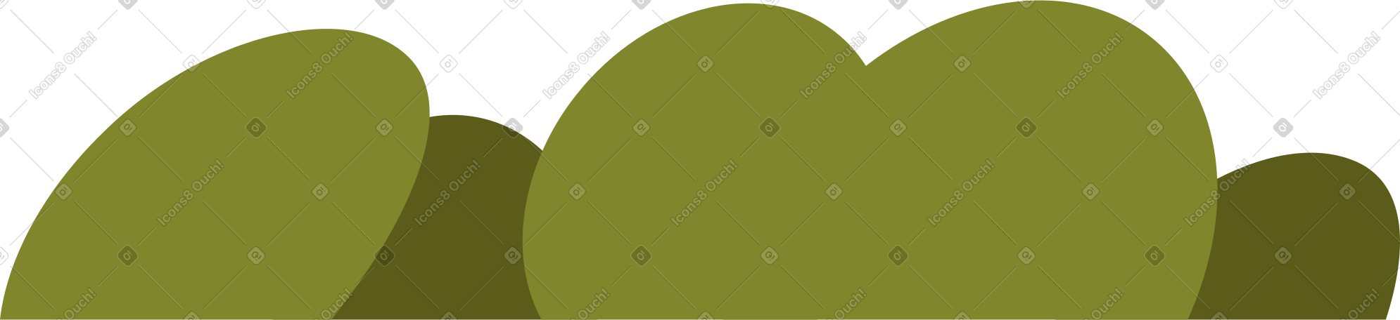 bushes of green grass PNG, SVG