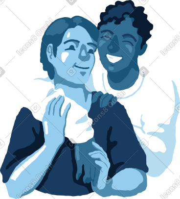 Man and man hugging PNG, SVG