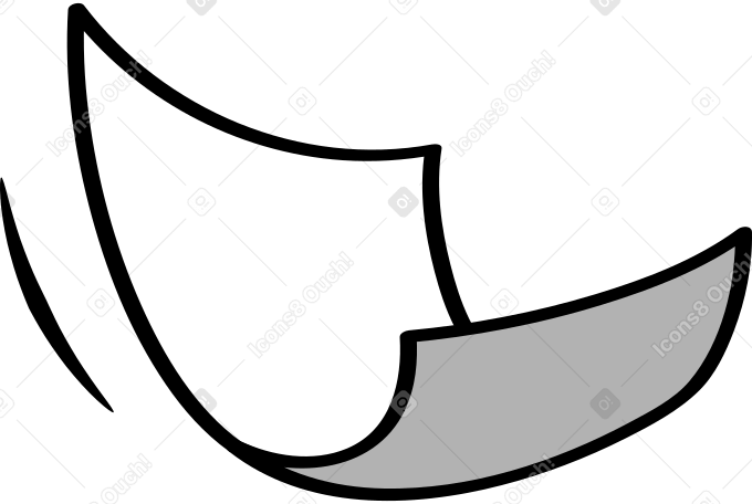 folded sheet of white paper Illustration in PNG, SVG