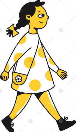 kid with a purse Illustration in PNG, SVG