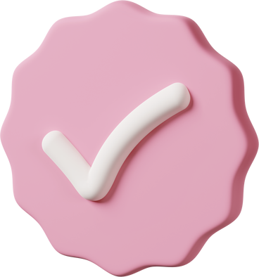 check mark side view pink PNG, SVG