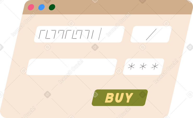 credit card info entry field Illustration in PNG, SVG