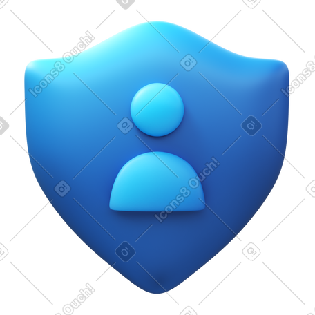 3D user shield PNG, SVG