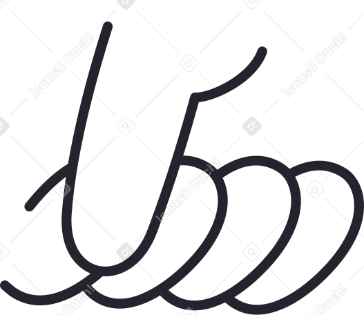 Dedos para segurar uma mala PNG, SVG