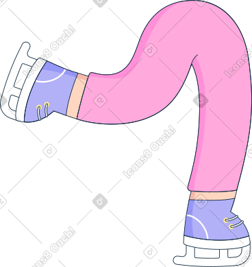 Legs in pink pants skates PNG, SVG