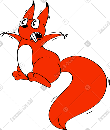 Crazy squirrel PNG, SVG