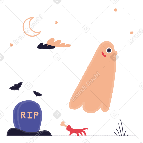墓地を飛ぶ幽霊 PNG、SVG