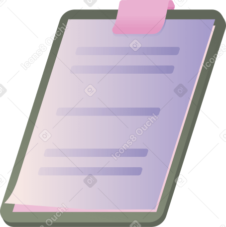 clipboard with papers PNG, SVG
