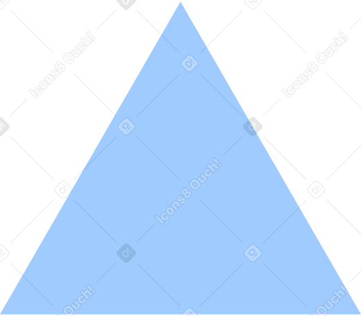 light blue triangle Illustration in PNG, SVG