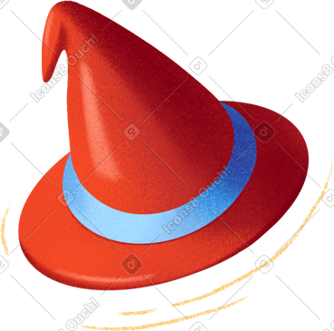 Red hat with blue ribbon PNG, SVG