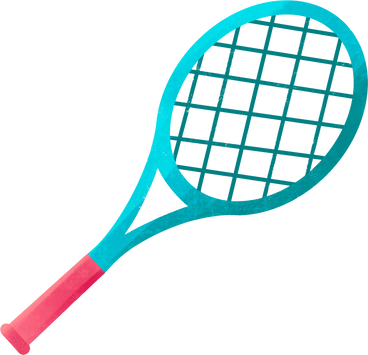 blue tennis racket PNG, SVG