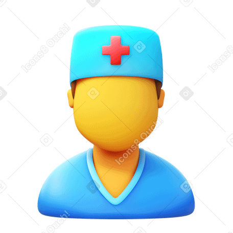3D medical doctor Illustration in PNG, SVG