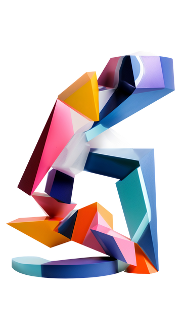abstract sculpture with geometrical shapes PNG, SVG