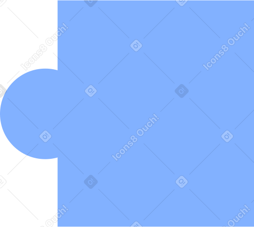 part of the blue puzzle Illustration in PNG, SVG