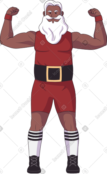 Santa claus is in great athletic shape PNG, SVG