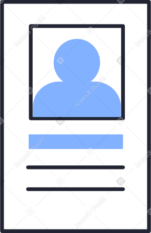 human figure in resume Illustration in PNG, SVG
