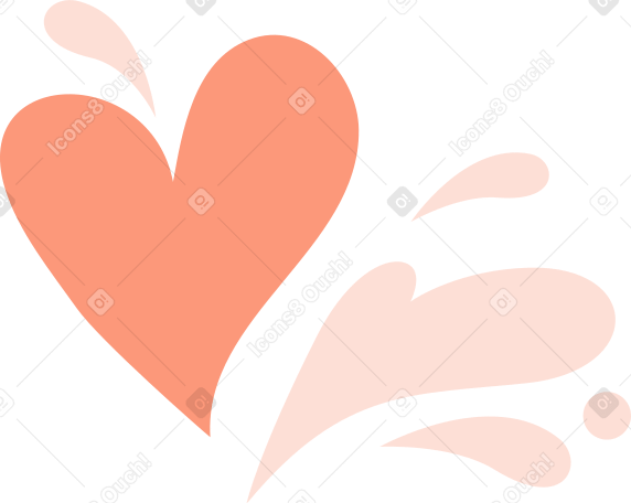 Сердце и декоративные элементы в PNG, SVG