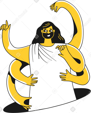 Dios de los seis brazos PNG, SVG
