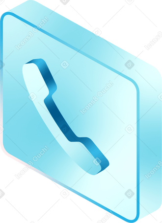 Icono de teléfono isométrico PNG, SVG