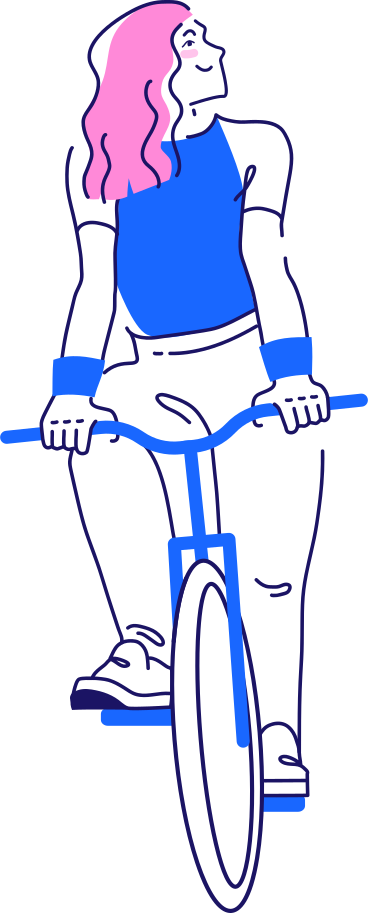 woman riding a bike PNG, SVG